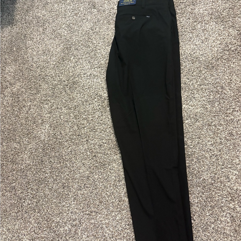 Ralph Lauren Men's Straight Fit Black Dress Pants